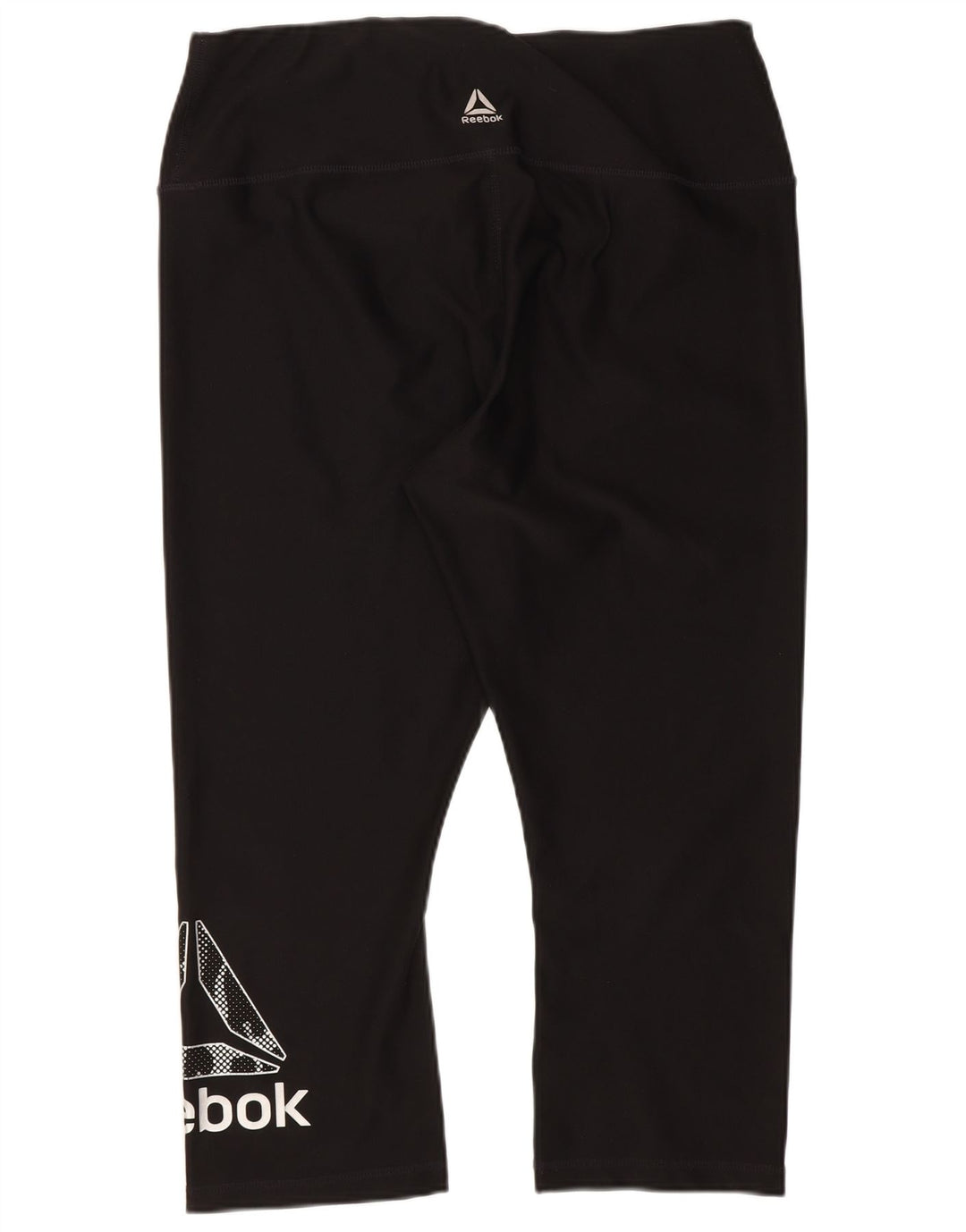 Leggings Capri grafici Reebok da donna UK 14 grandi neri