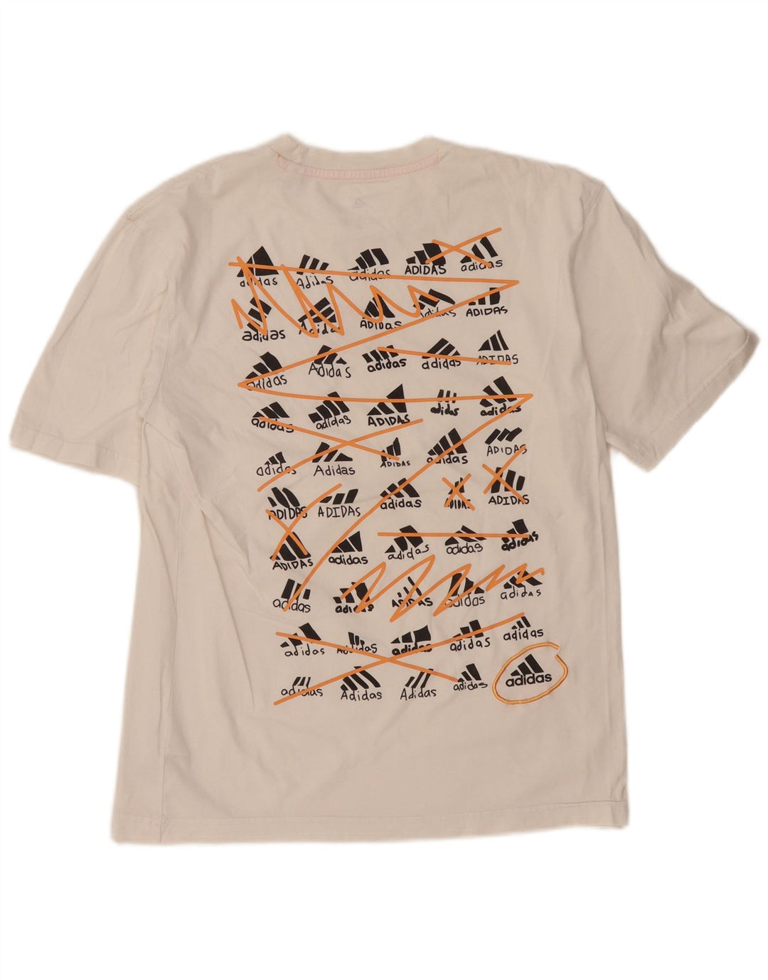 T-shirt grafica da uomo ADIDAS Top piccola in cotone bianco