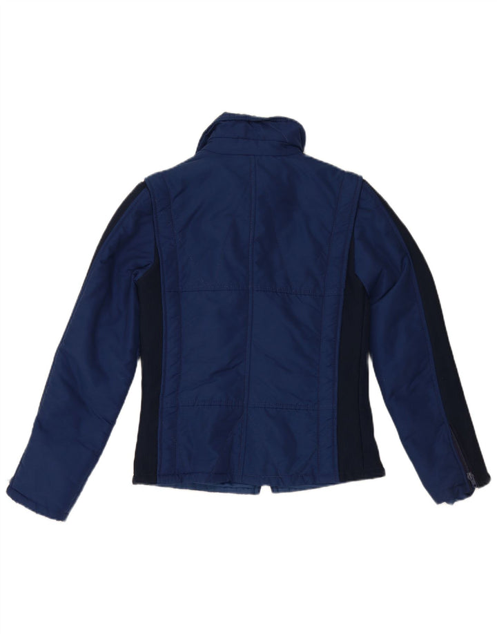 Giacca a vento con cappuccio da donna NYLSUISSE EU 38 viscosa media blu navy