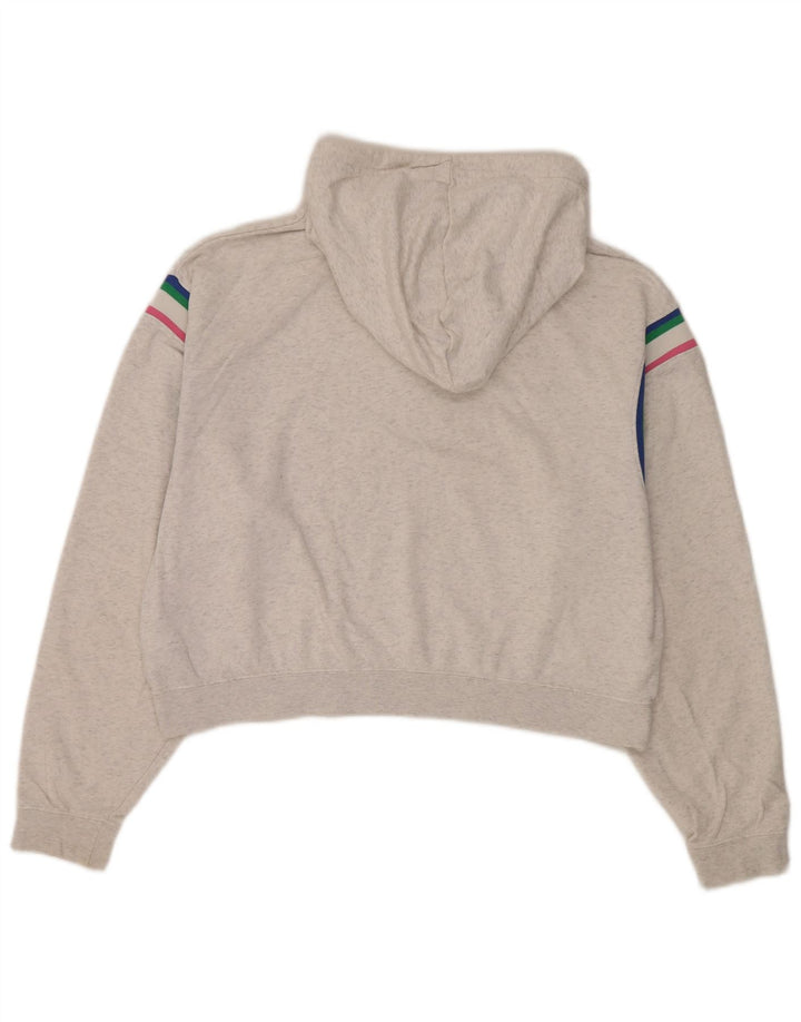 Felpa con cappuccio oversize con grafica Nike da donna UK 14 Cotone grigio medio