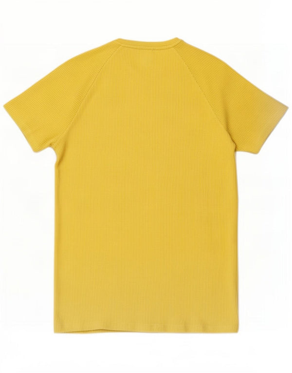 T-shirt da uomo Zara Top UK 8 Small in cotone giallo