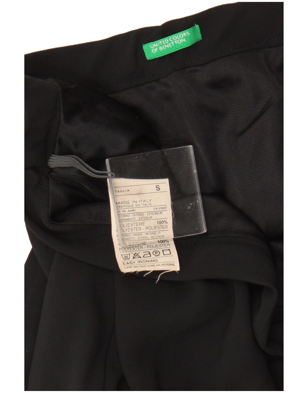 Minigonna da donna Benetton piccola W30 poliestere nero