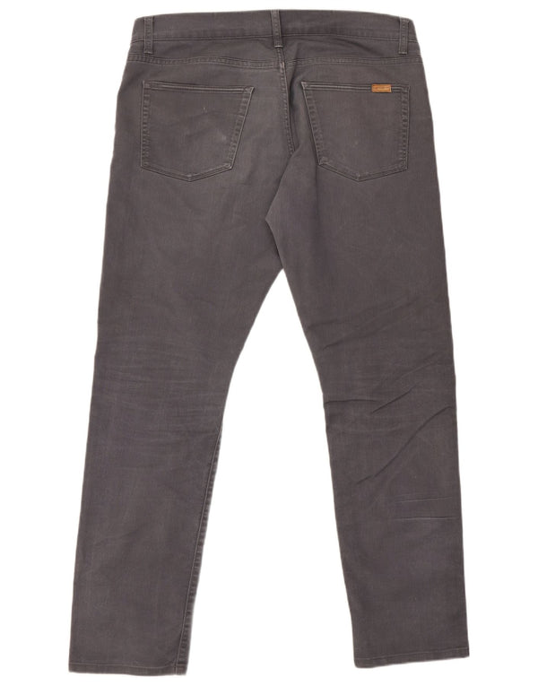 Jeans dritti slim fit da uomo Carhartt W36 L32 cotone grigio