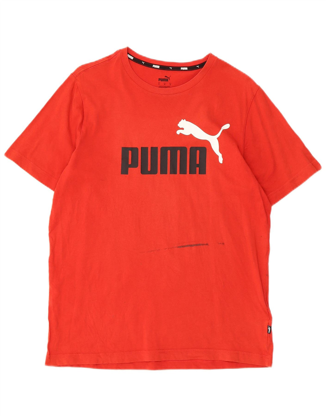 T-shirt grafica da uomo PUMA Top rosso medio in cotone