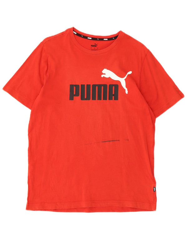 T-shirt grafica da uomo PUMA Top rosso medio in cotone