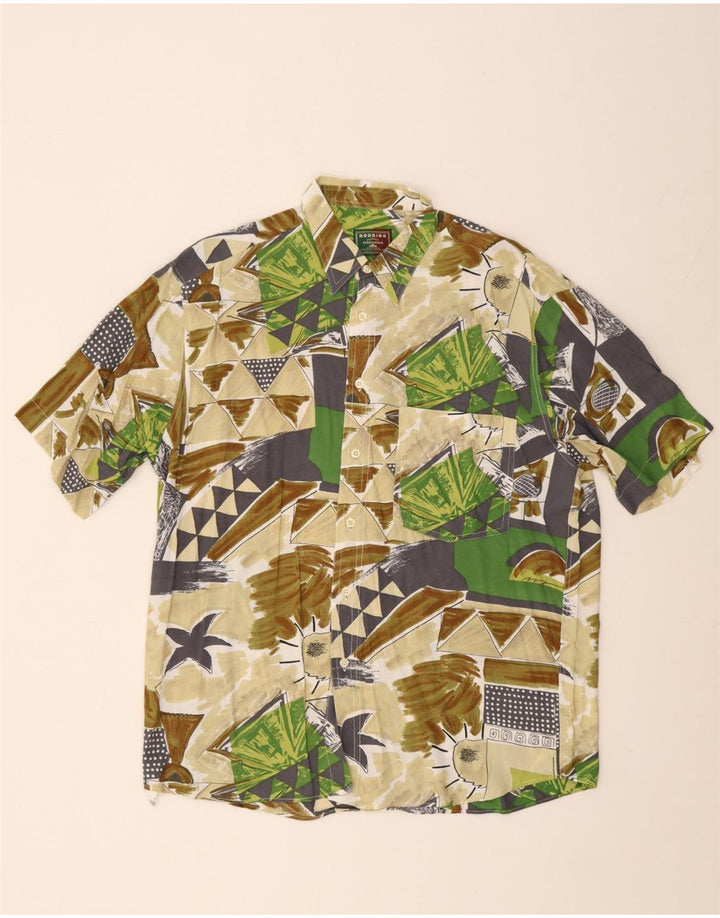 Camicia a maniche corte da uomo Rodrigo taglia 41 16 grande geometrica multicolore