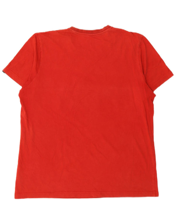 T-shirt grafica da uomo ADIDAS Top XL in cotone rosso