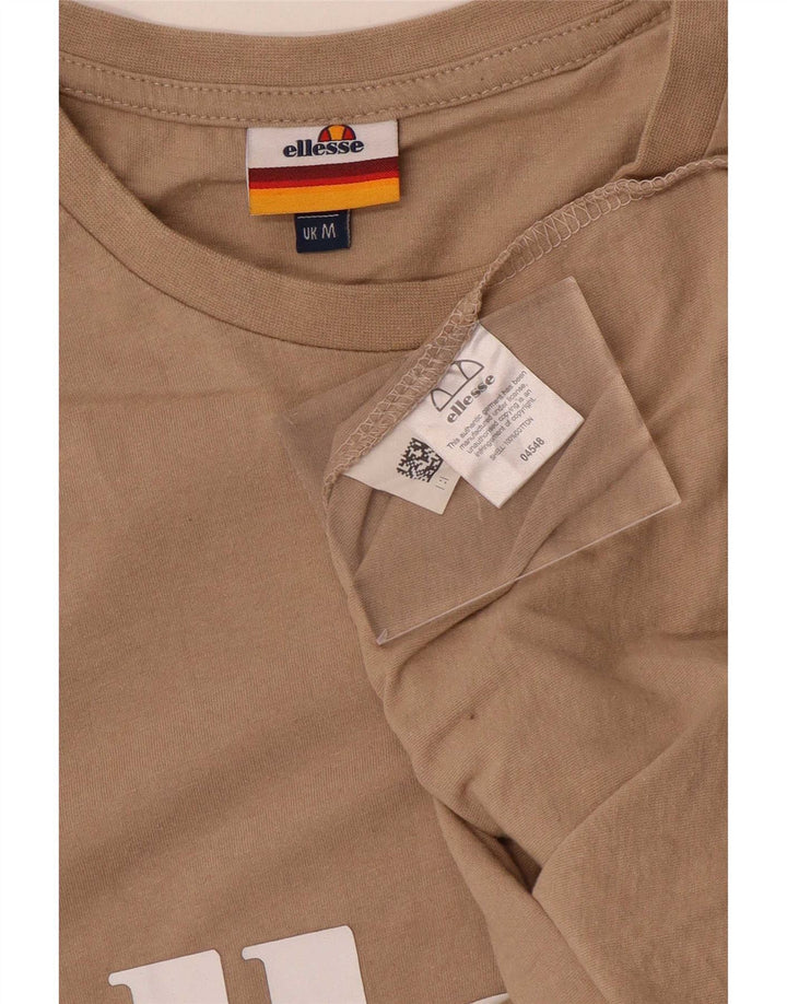 T-shirt grafica da uomo Ellesse Top in cotone beige medio