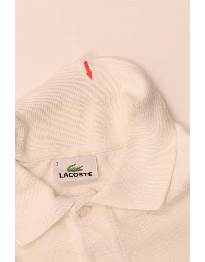 Polo da uomo Lacoste taglia 3 piccola in cotone bianco