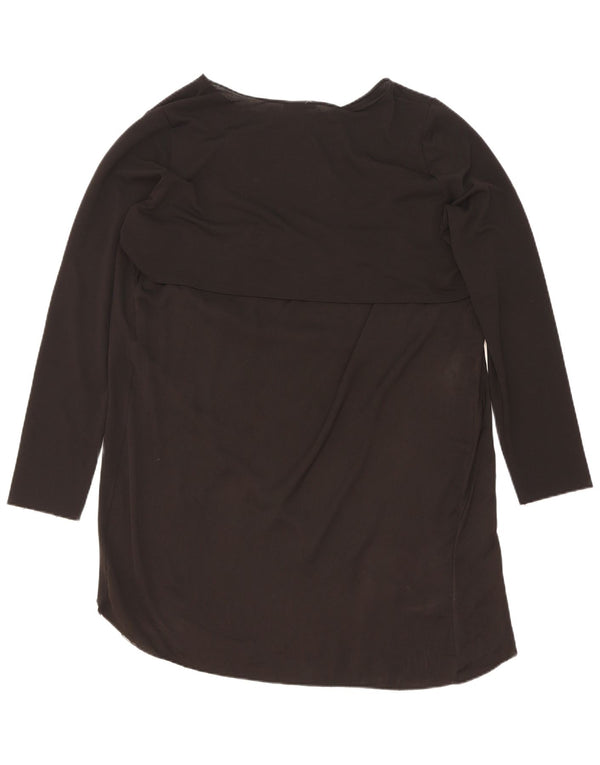 Abito asimmetrico a maniche lunghe da donna Zara UK 14 grande nero