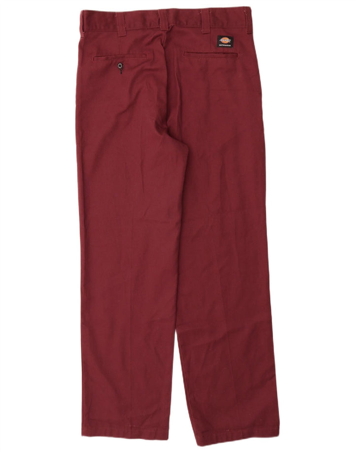 Pantaloni chino dritti da uomo Dickies W34 L32 poliestere bordeaux
