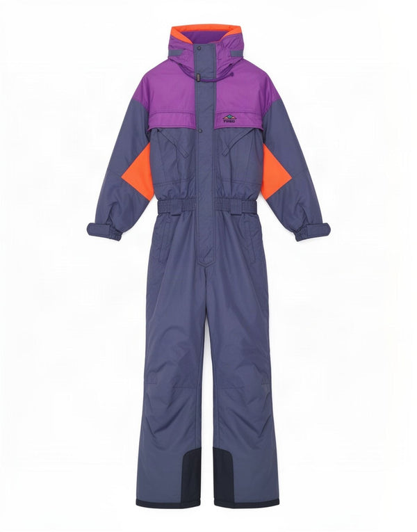 Tuta da sci con cappuccio da uomo Brugi UK 42 Large Blu Colourblock in poliammide