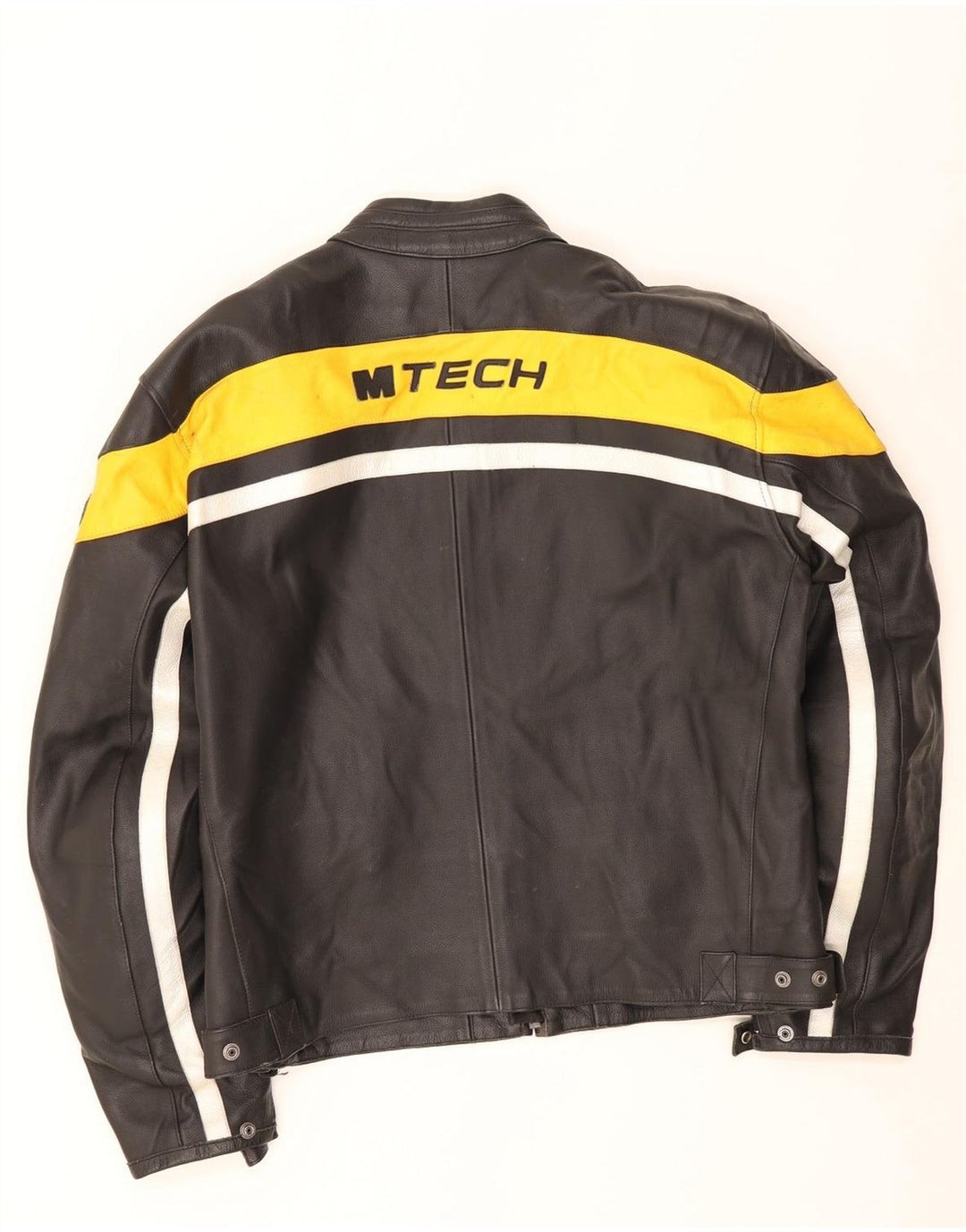Giacca da motociclista in pelle da uomo M Tech IT 54 XL Colorblock nera