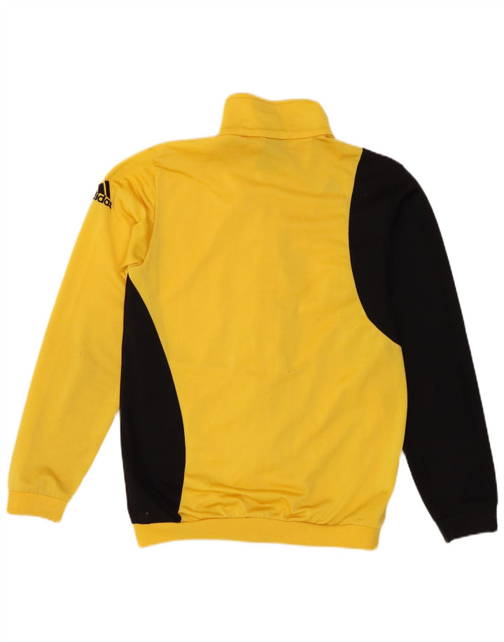 Giacca da tuta da ragazzo Adidas 13-14 anni in poliestere color block giallo