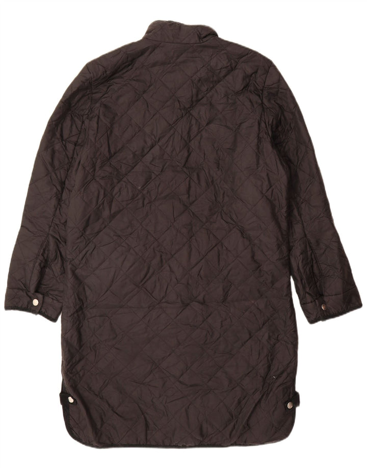 Cappotto trapuntato da donna Marks & Spencer UK 12 medio nero in poliammide