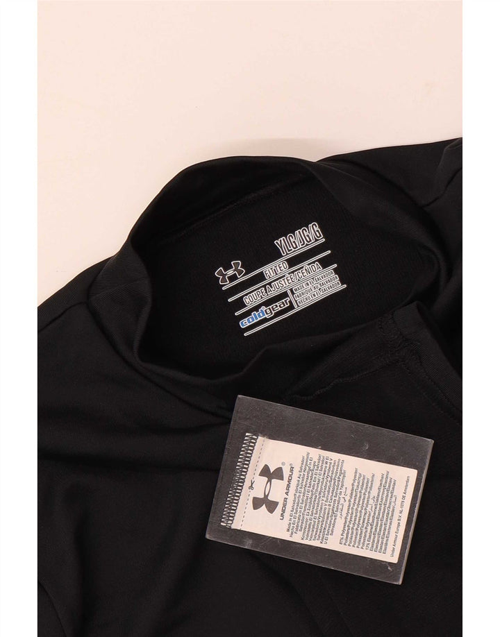 Under Armour Ragazzi Cold Gear Top manica lunga 11-12 anni Large Nero