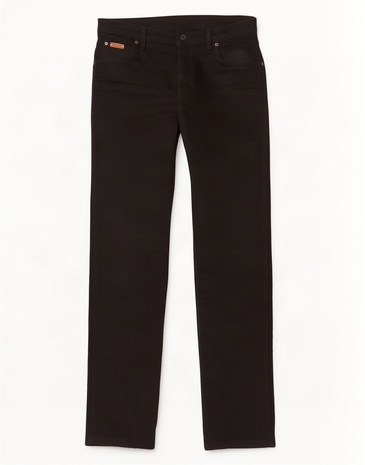 Jeans dritti da uomo Wrangler Texas W33 L34 cotone nero