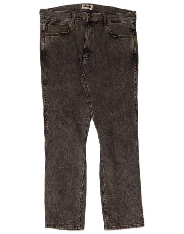 Jeans dritti da uomo Wrangler Greensboro W35 L32 cotone grigio
