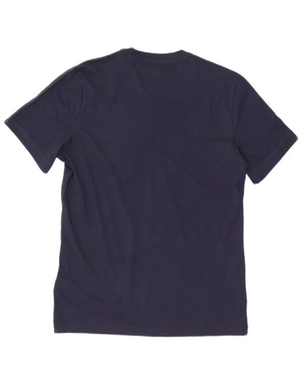 T-shirt grafica da uomo Reebok Top in cotone blu navy medio