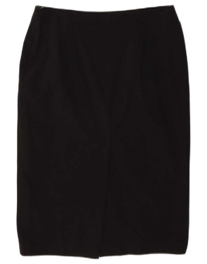 Gonna dritta da donna Moschino UK 14 media W30 nera in poliammide