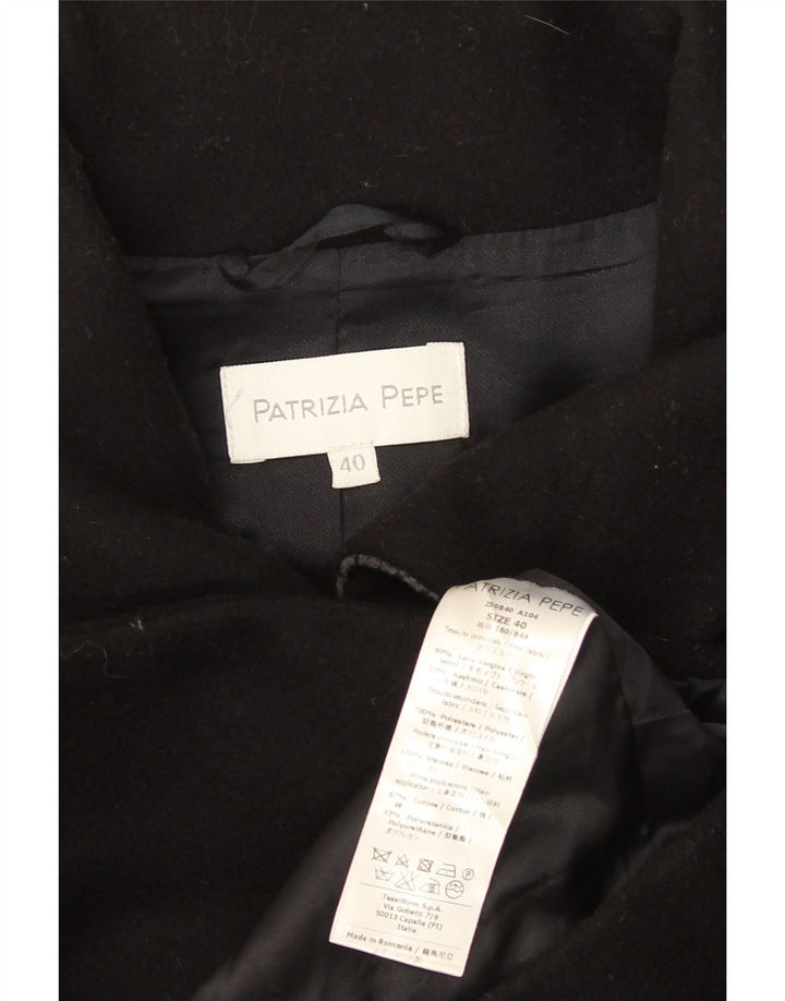 Cappotto Donna Patrizia Pepe IT 40 Small Nero Lana