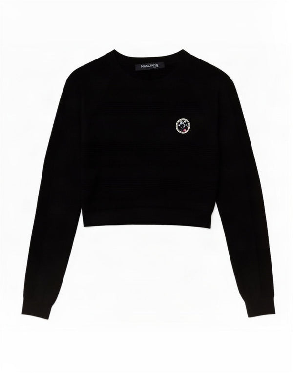Guess By Marciano Maglione corto con scollo a barca da donna US 2 XS Nero