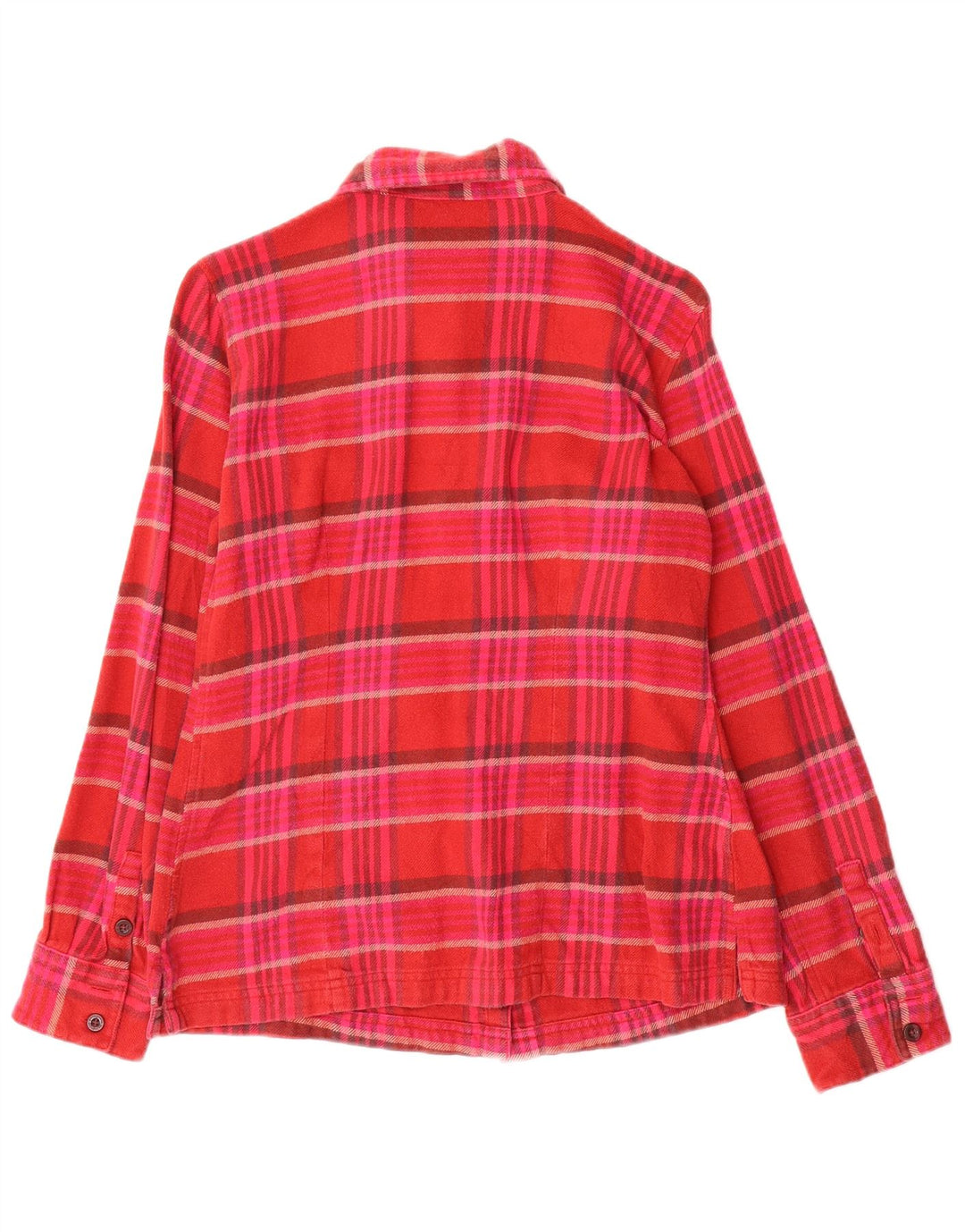 Camicia in flanella da donna Patagonia US 6 cotone a quadri rosso medio