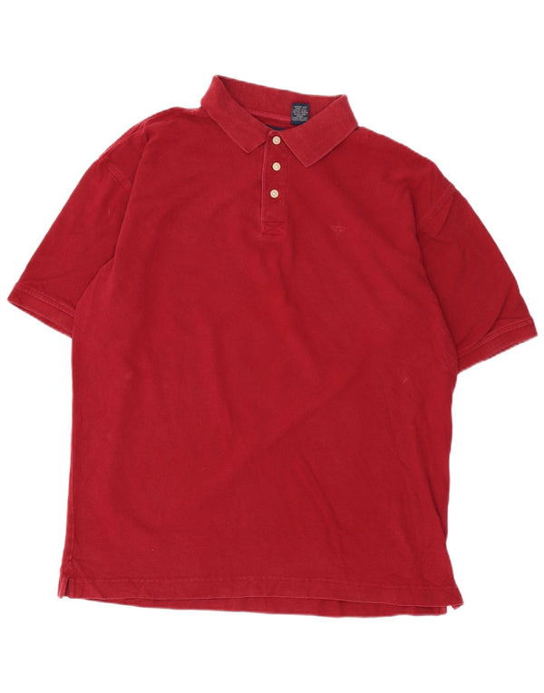 DOCKERS Polo da uomo grande in cotone bordeaux