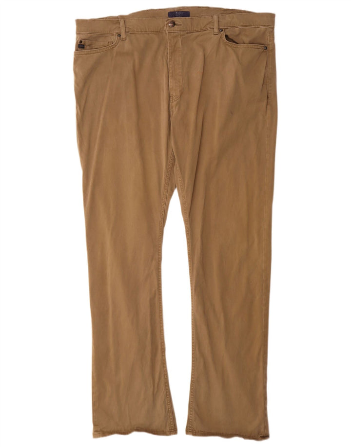 Pantaloni casual Marks & Spencer da uomo blu Harbour Bootcut W40 L33 Beige