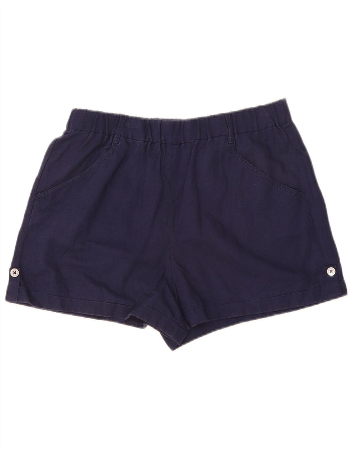 Pantaloncini casual da donna Benetton medi W30 lino blu navy