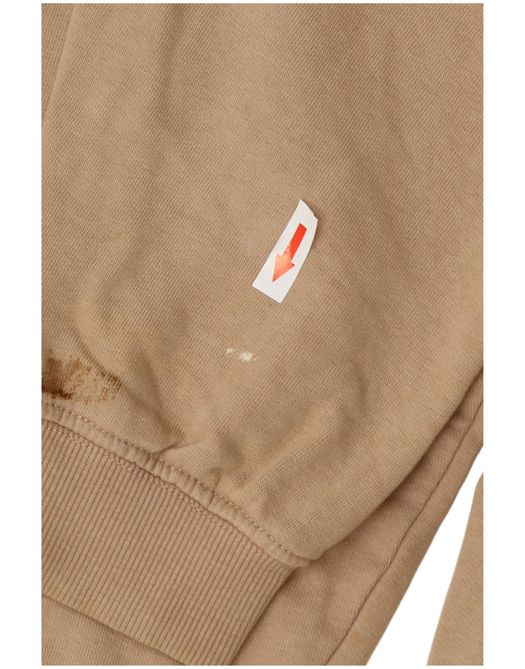 Zara Uomo Felpa Maglione Piccolo Cotone Beige