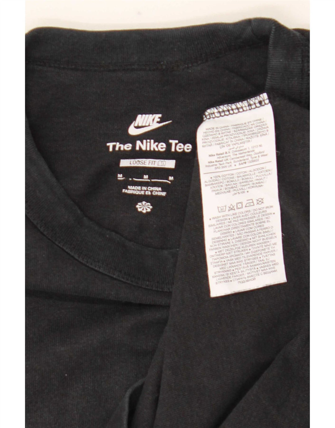 T-shirt grafica da uomo Nike Loose Fit, top in cotone nero medio