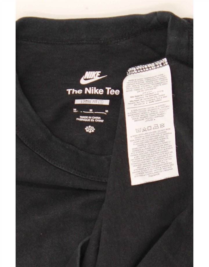 T-shirt grafica da uomo Nike Loose Fit, top in cotone nero medio