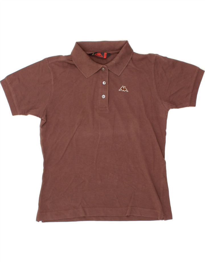 KAPPA Womens Polo Shirt UK 14 Large Brown Cotton Vintage Kappa and Second-Hand Kappa from Messina Hembry 