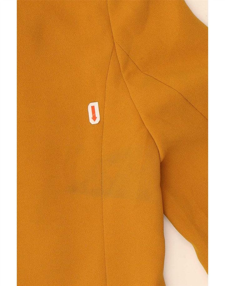 Cappotto doppiopetto oversize da donna Zara UK 6 XS poliestere giallo