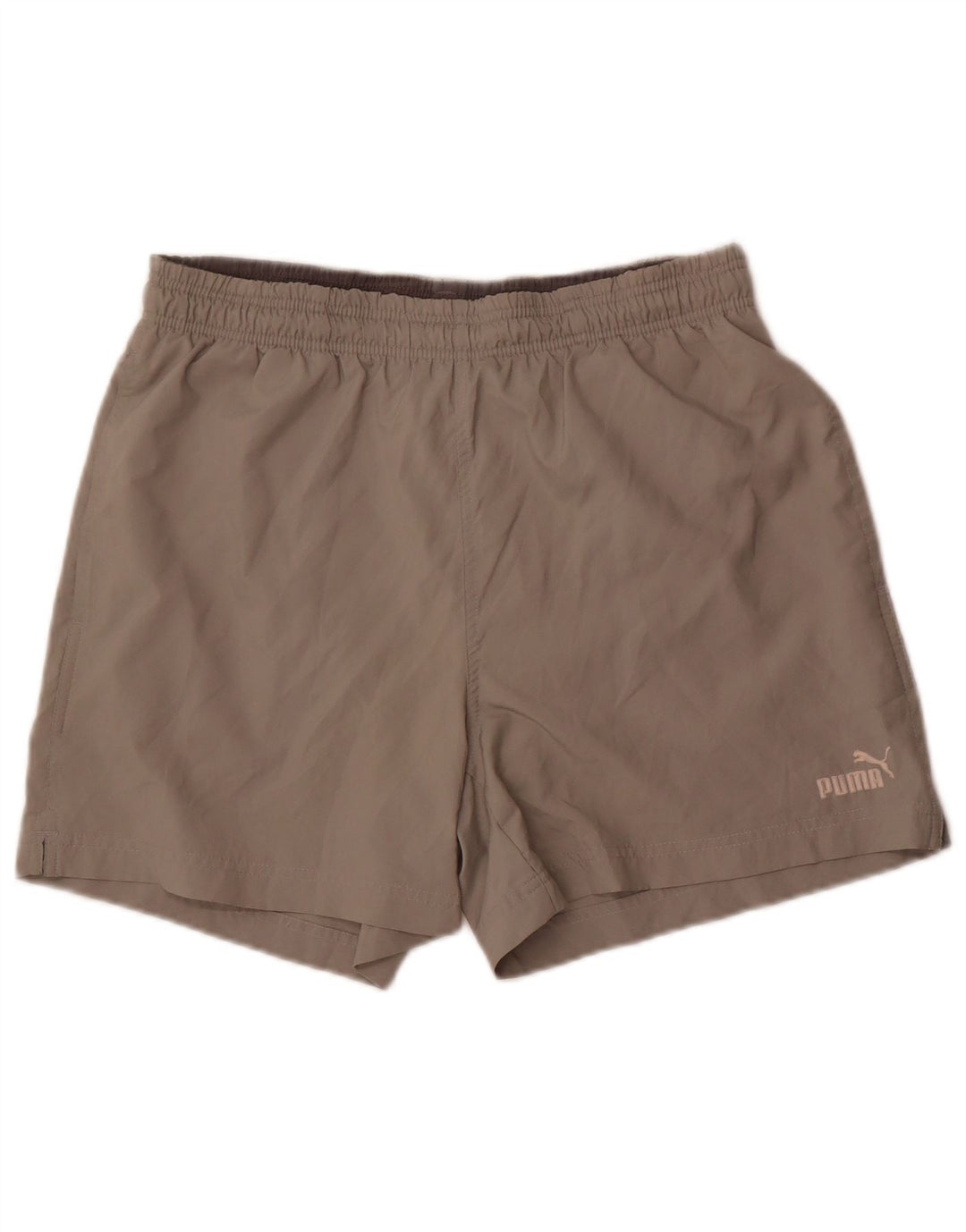 Pantaloncini sportivi da uomo Puma in poliestere grigio medio
