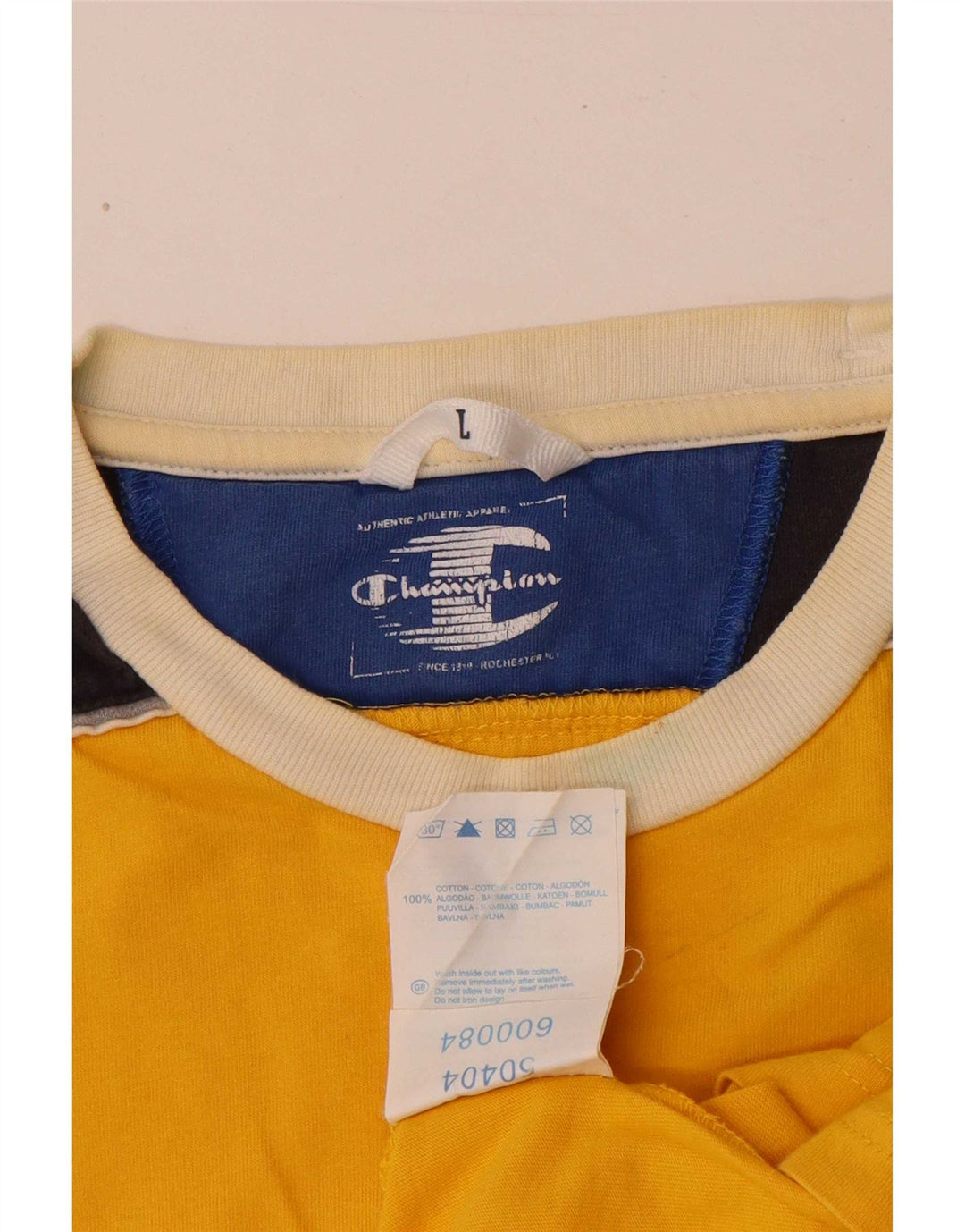 Canotta grafica da uomo Champion, grande, cotone color block giallo