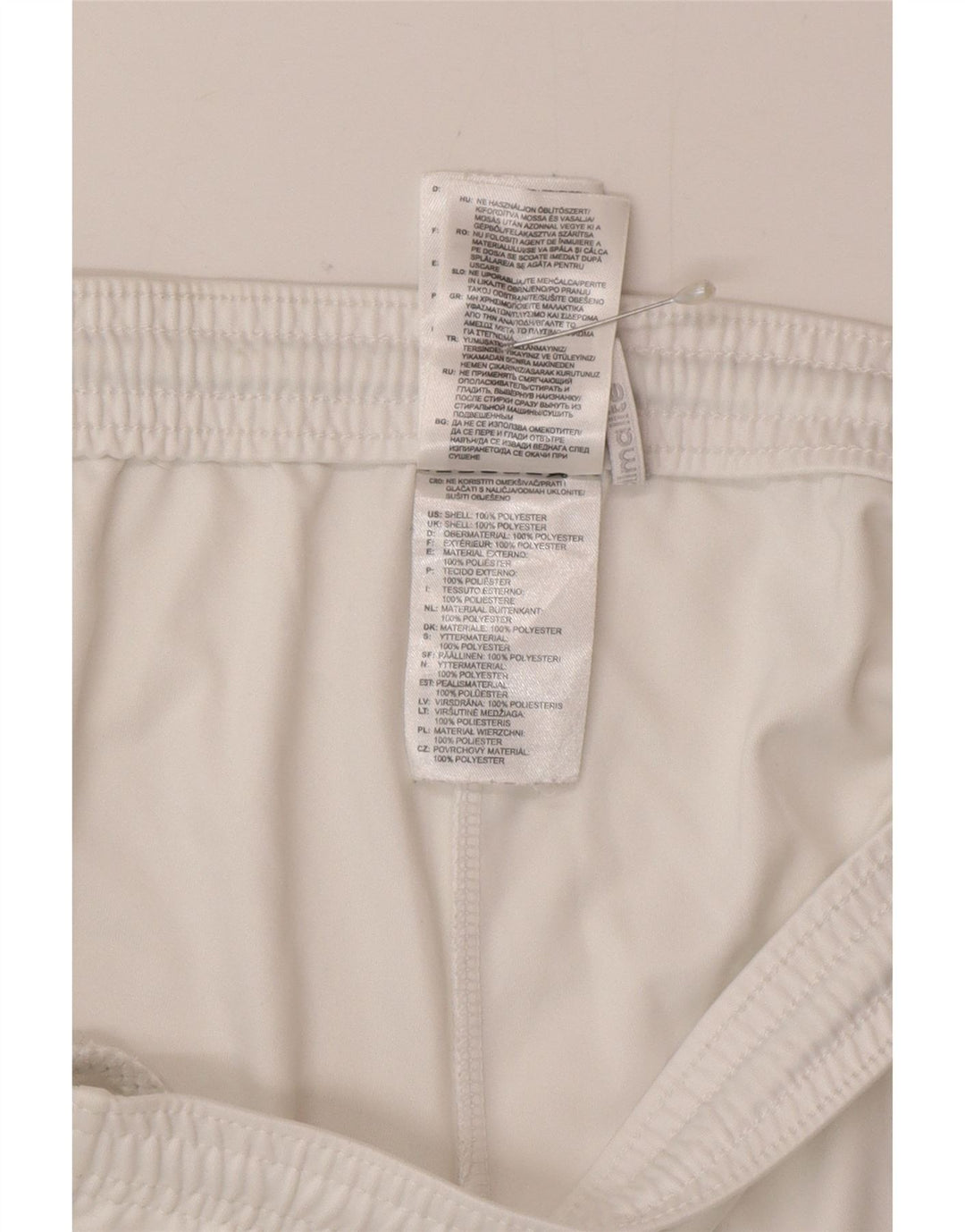 Pantaloncini sportivi Adidas Climalite da uomo grandi in poliestere bianco