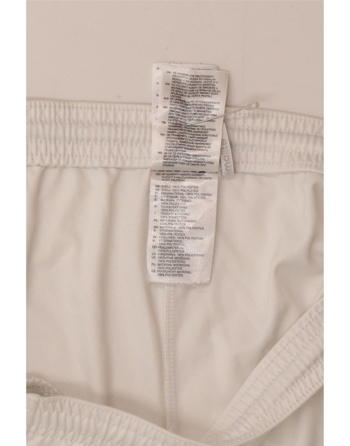 Pantaloncini sportivi Adidas Climalite da uomo grandi in poliestere bianco