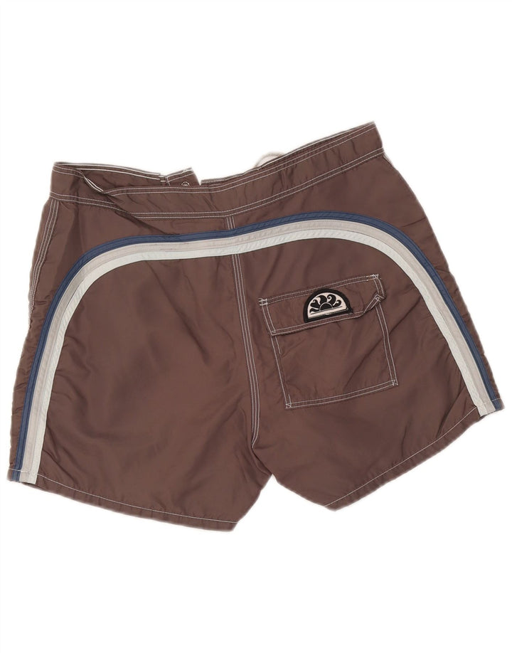 Pantaloncini da bagno da uomo Sundek in nylon color block grigio medio