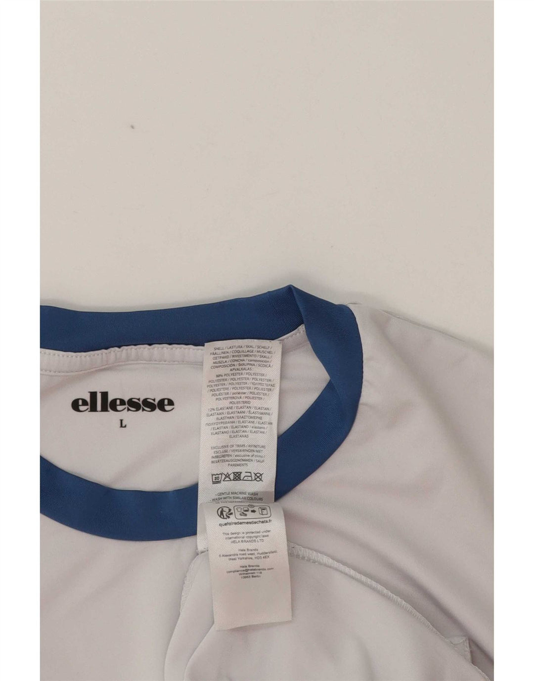 T-shirt da uomo Ellesse grande bianca in poliestere