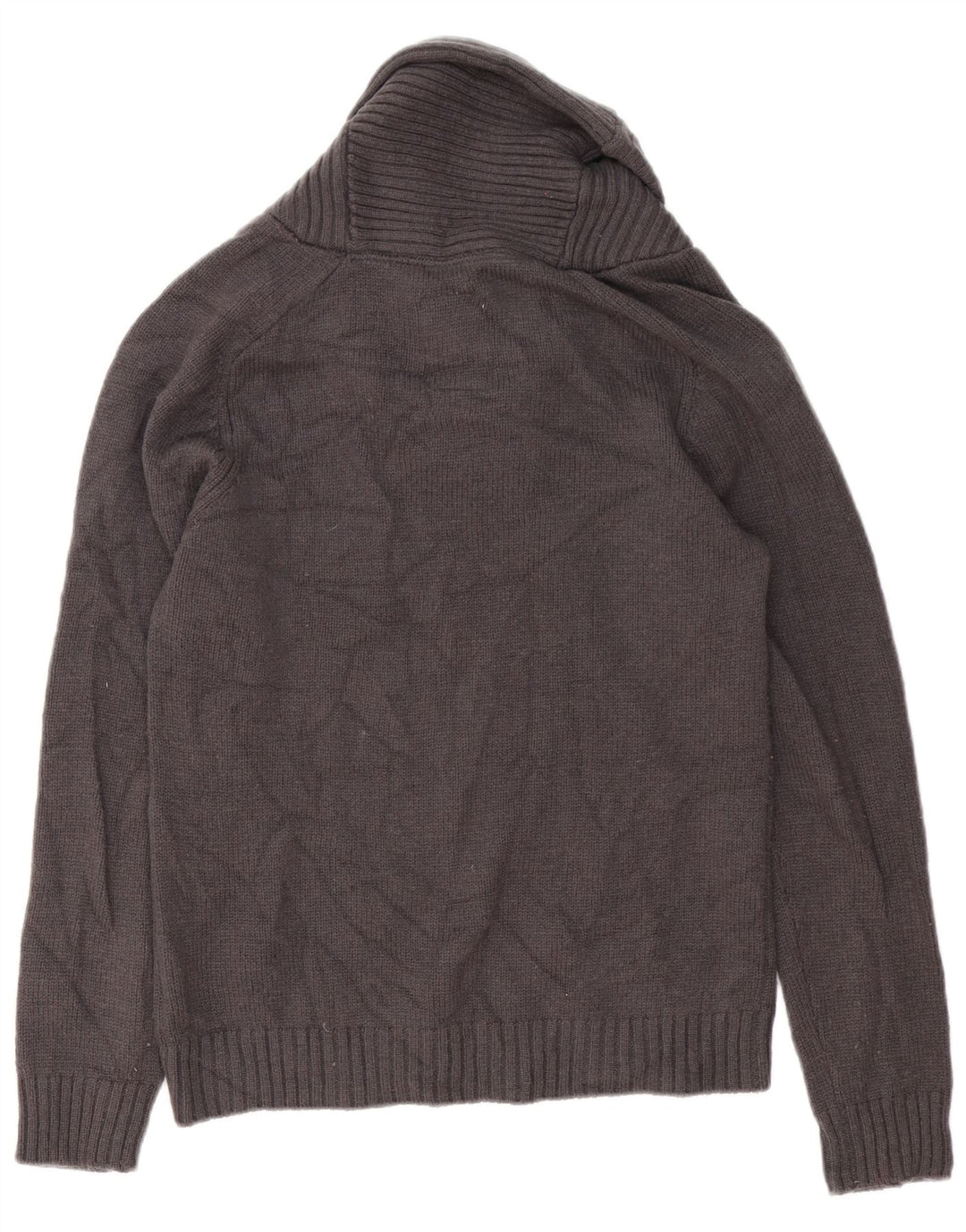 Maglione da uomo G-Star con collo a scialle in lana d'agnello grigio medio