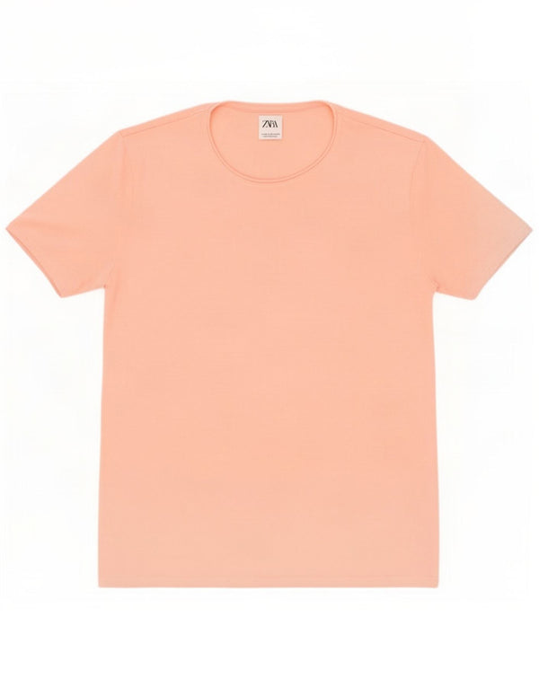T-shirt Zara da uomo Top XL in cotone rosa