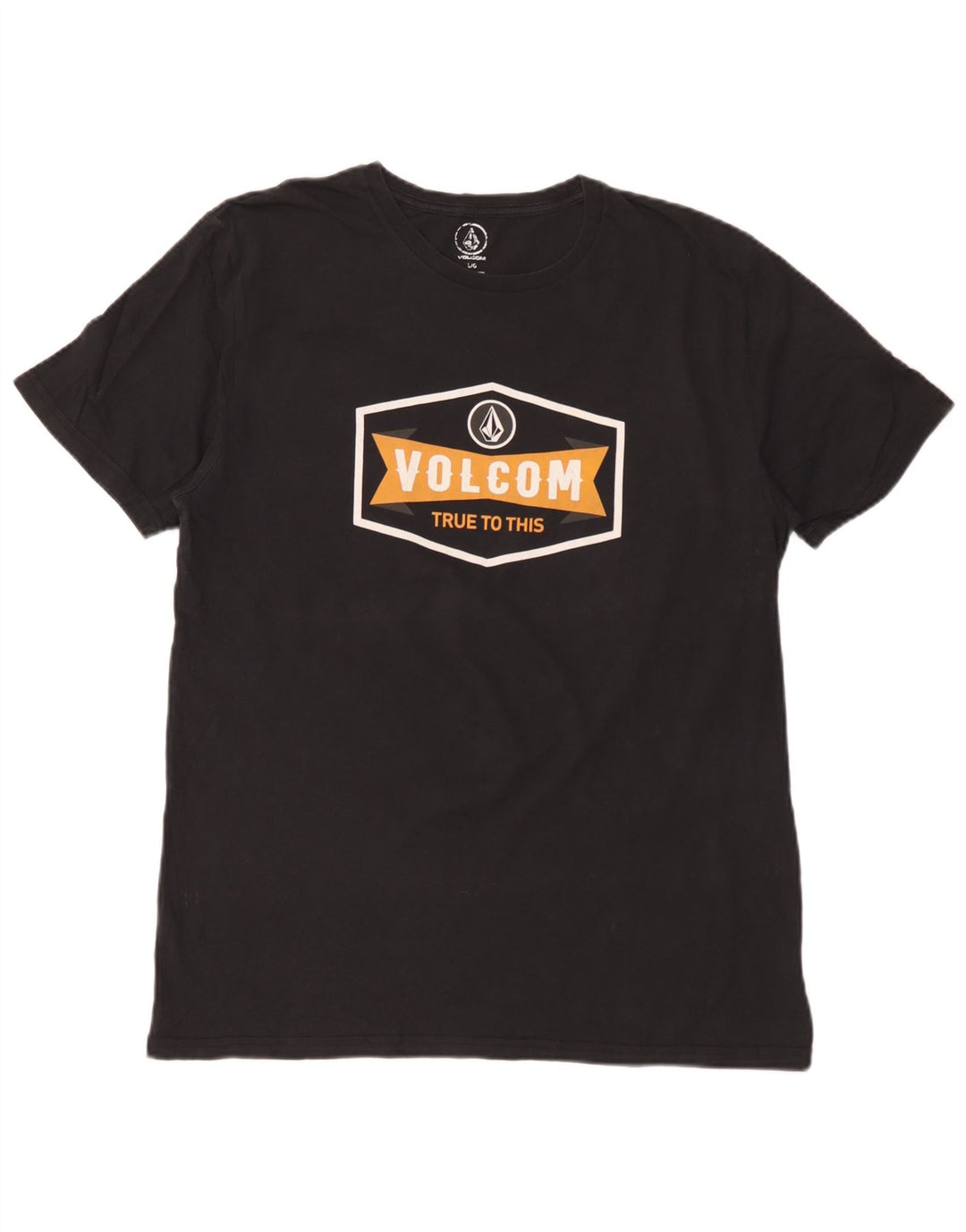 T-shirt grafica da uomo Volcom Top grande in cotone nero