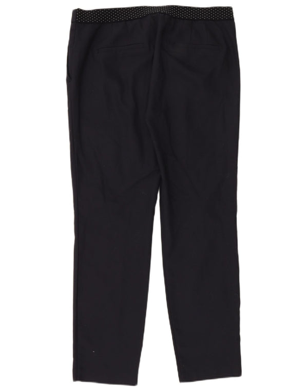 Pantaloni chino slim a vita alta da donna Zara XL W32 L28 Blu navy