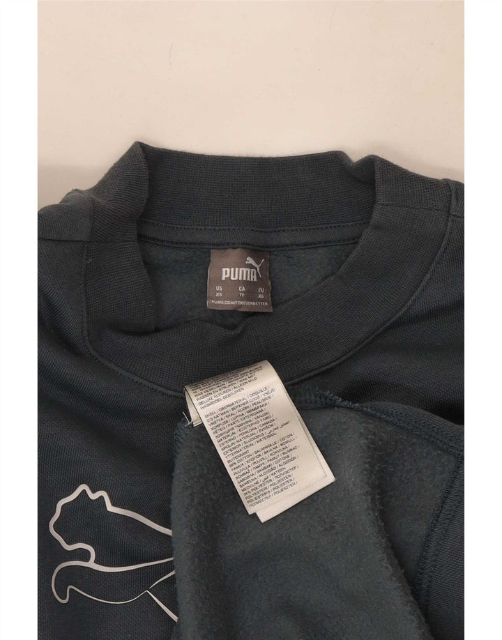 Felpa grafica da uomo Puma Jumper XS in cotone grigio