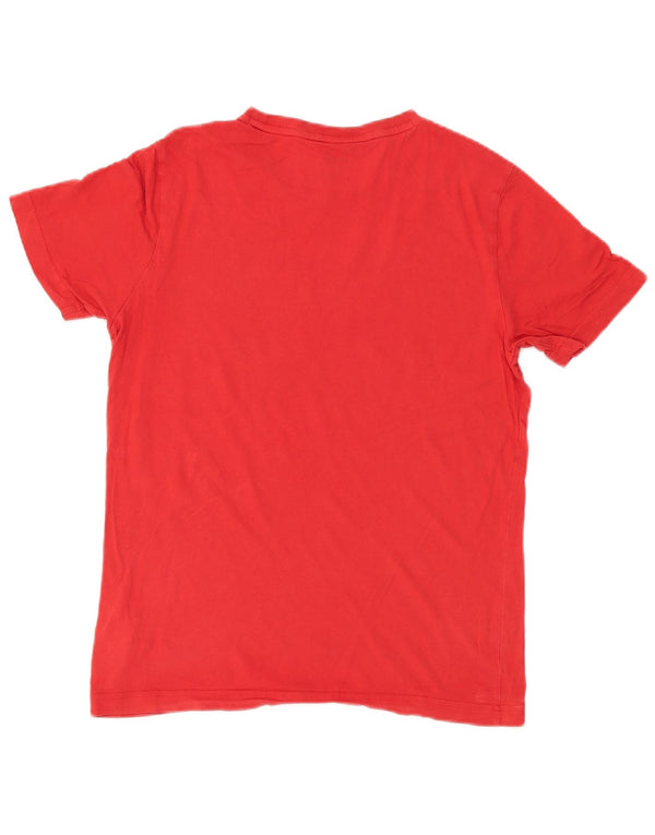 T-shirt grafica da uomo Puma Top Small in cotone rosso