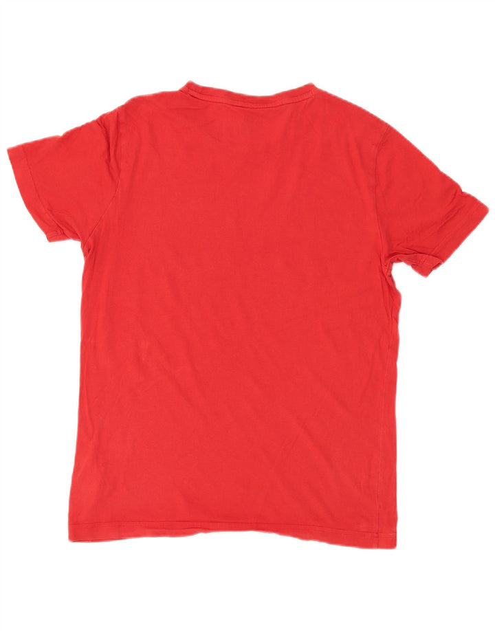 T-shirt grafica da uomo Puma Top Small in cotone rosso