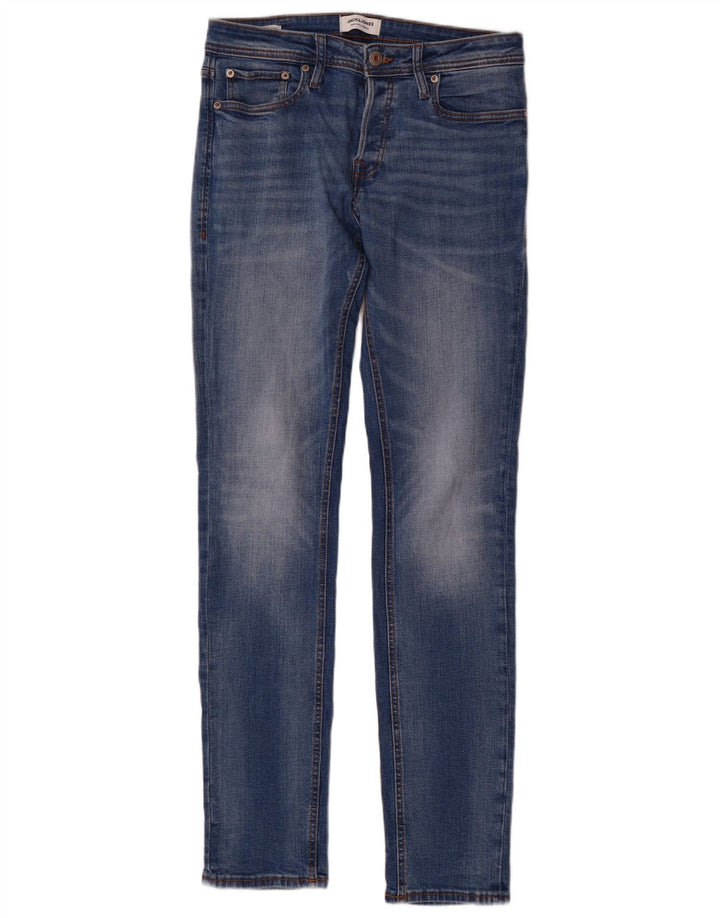 Jack & Jones Uomo Tim Slim Jeans W30 L34 Cotone Blu