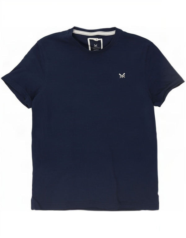 Crew Clothing T-shirt da uomo Top piccola in cotone blu navy
